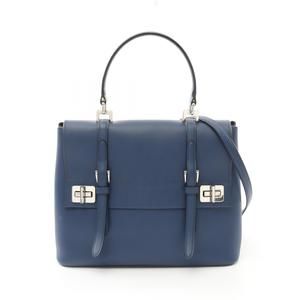 Prada Saffiano Cuir handbag Navy Blue leather